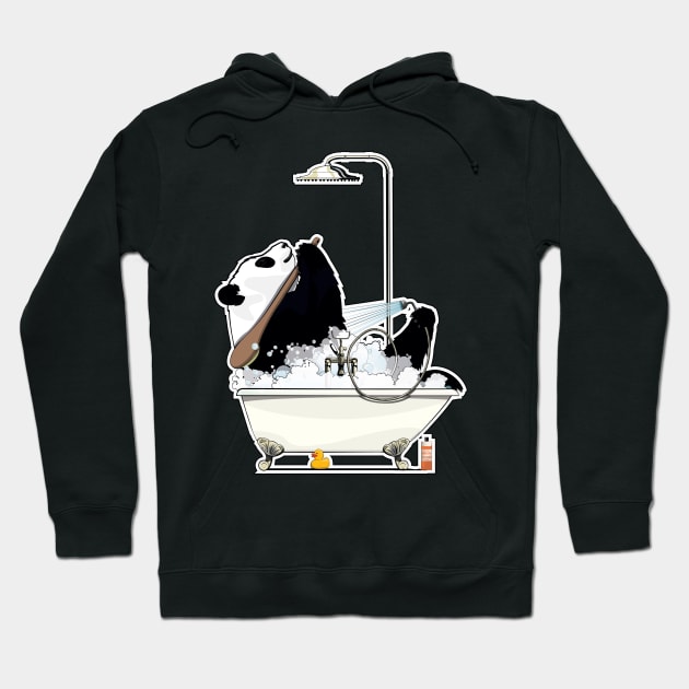 Panda in the Bath Hoodie by InTheWashroom